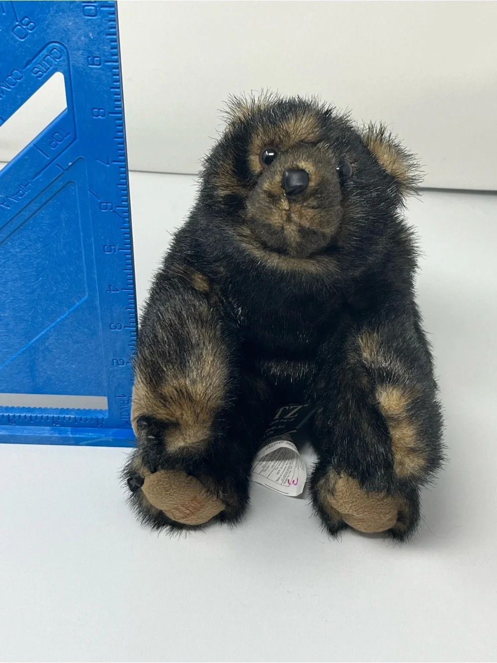 Ditz Designs Realistic Black Bear Plush 14”  Hen House Vintage Stuffed Animal